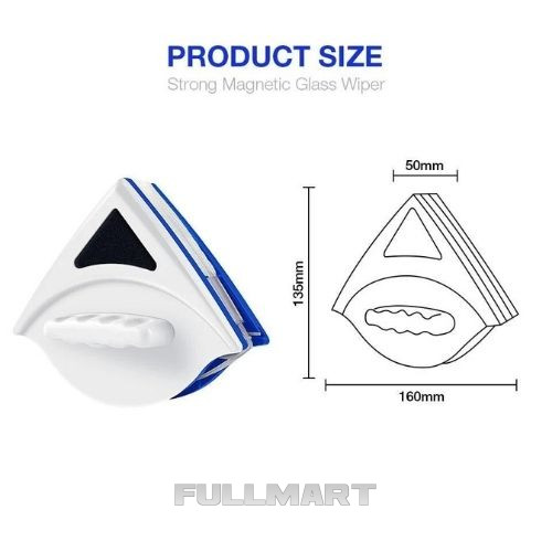 Двусторонняя магнитная щетка для мытья окон Double Faced Glass Wiper УГЛОВАЯ